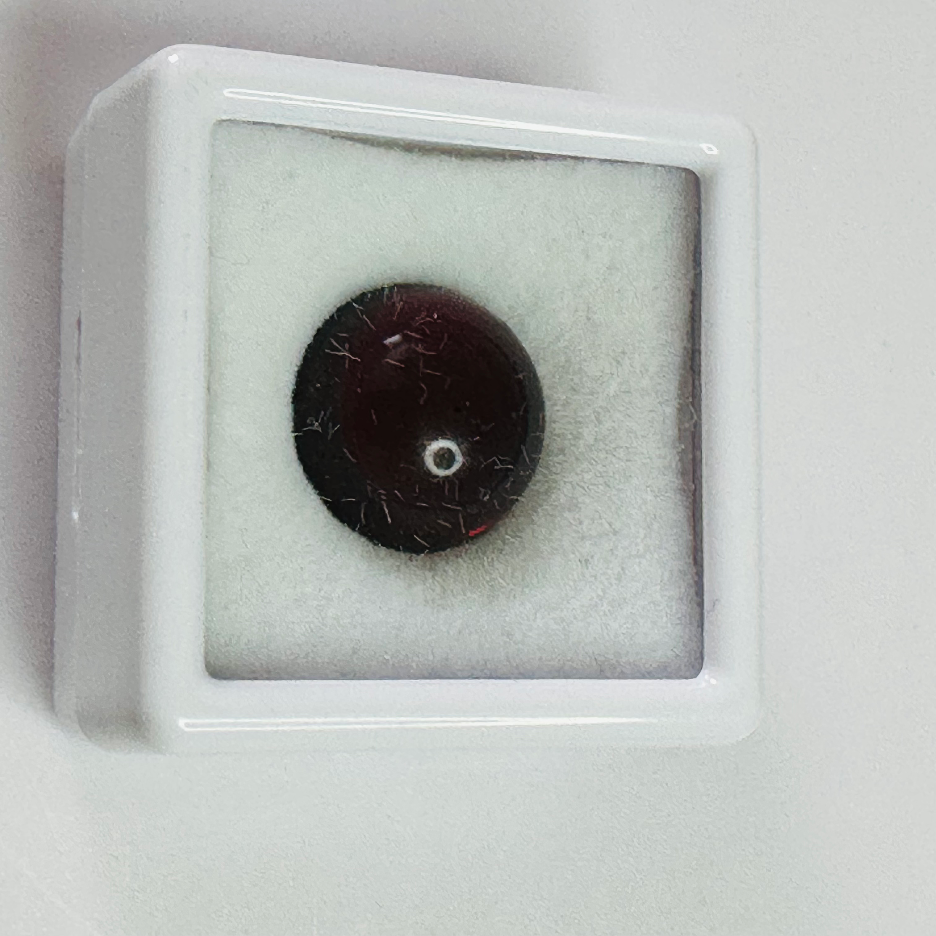 GARNET CABOCHON 12.4MM ROUND 9.63CTS  DEEP RED image 3