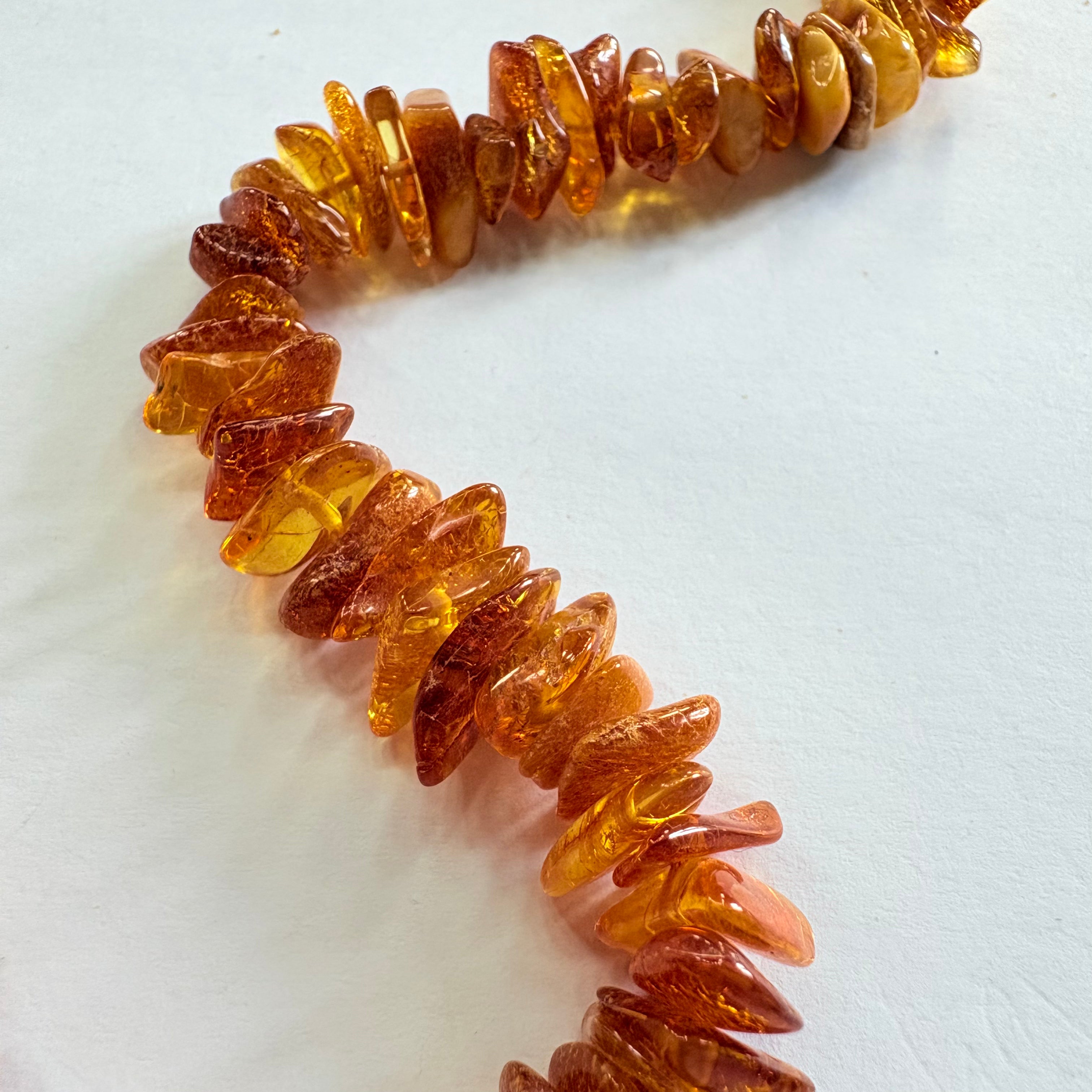 New Amber threaded necklace 18inches image 1