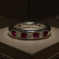 NEW 18Ct Ruby and Diamond Eternity Ring Size M 1/2 image 0