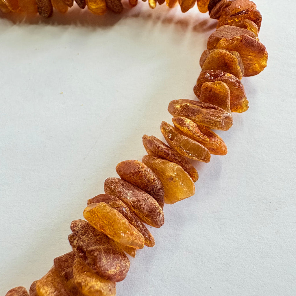 New Amber threaded necklace 48cm image 1