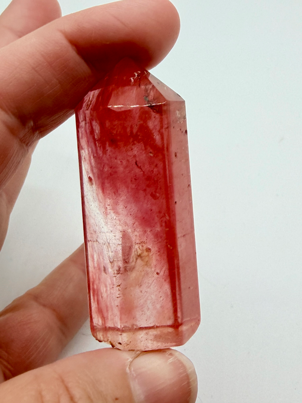 Cherry quartz Tower 5cm high 34g image 1