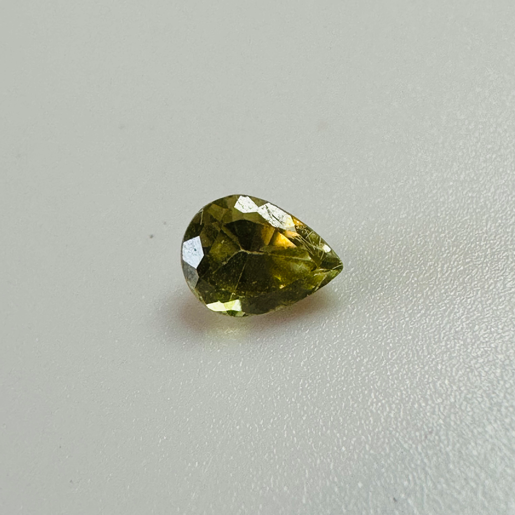 OURMALINE YELLOW DROP 6.1MMX4.5MM  0.64CTS image 0