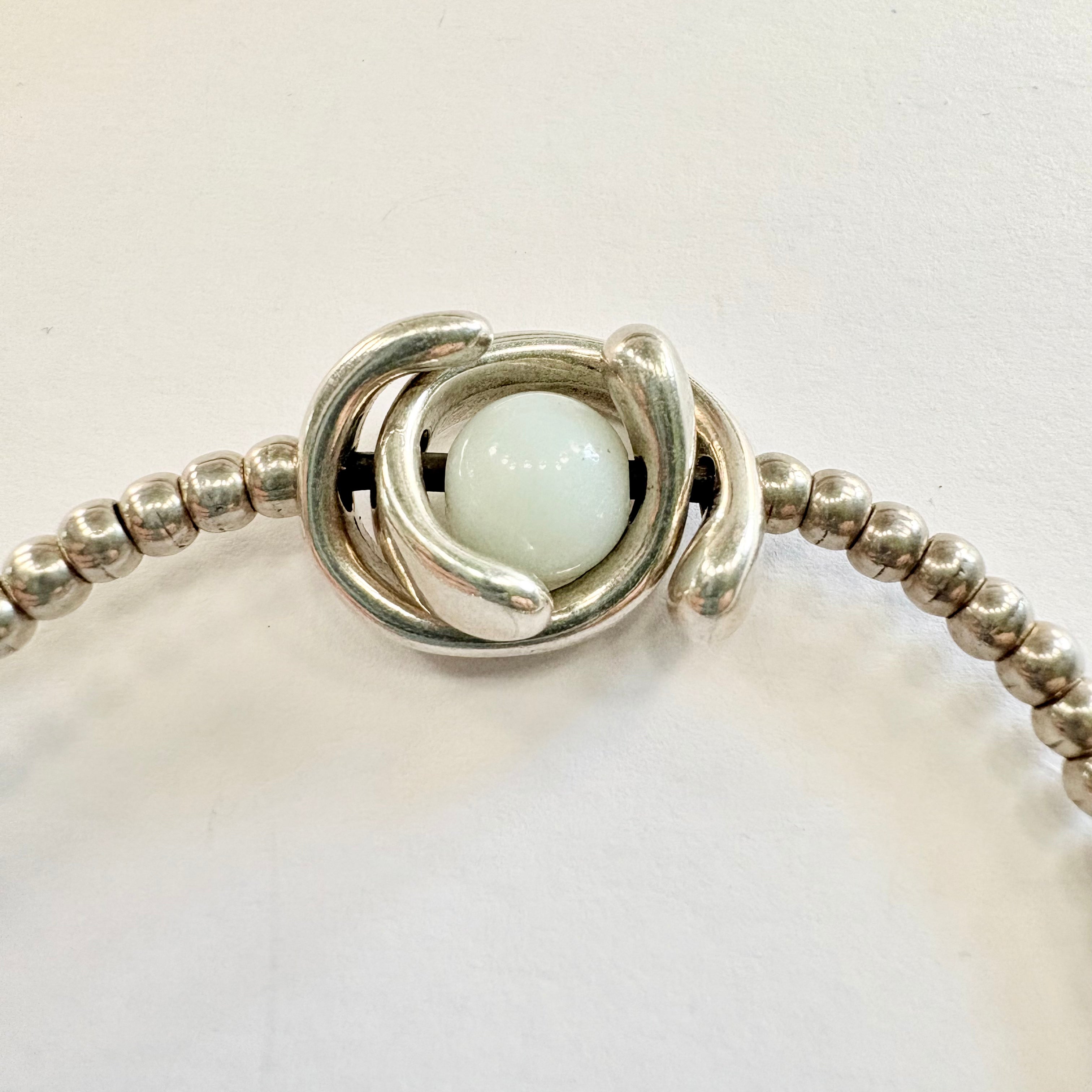 Designer UNO de 50 silver beaded bracelet  image 2