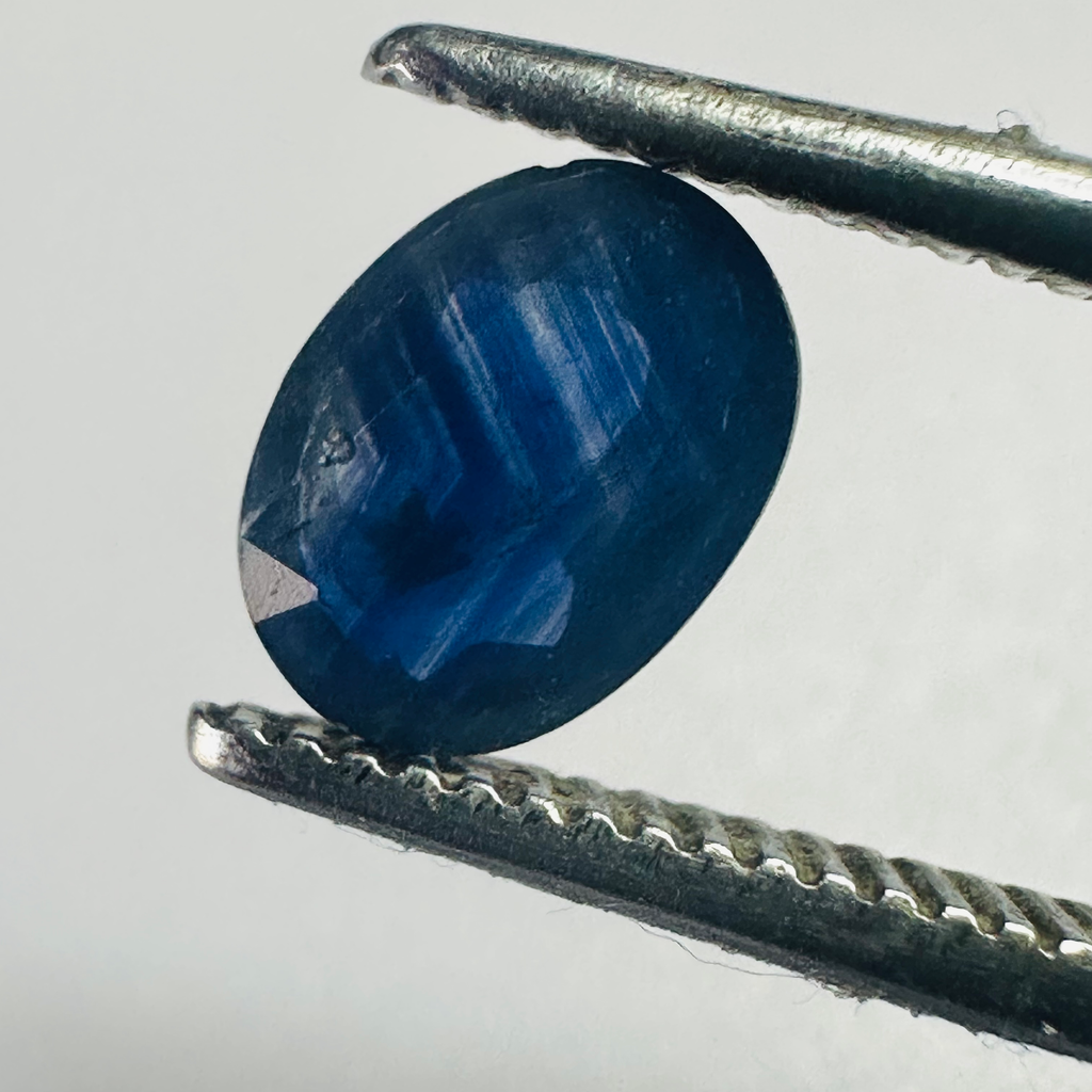 BURMA BLUE SAPPHIRE OVAL 7MMX5MM 0.86CTS image 2