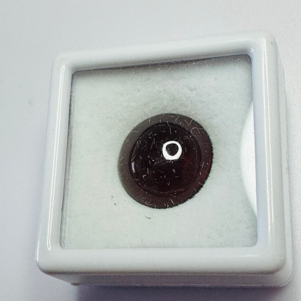 GARNET  12.7MM ROUND CARBUNCLE   5.20CTS image 4