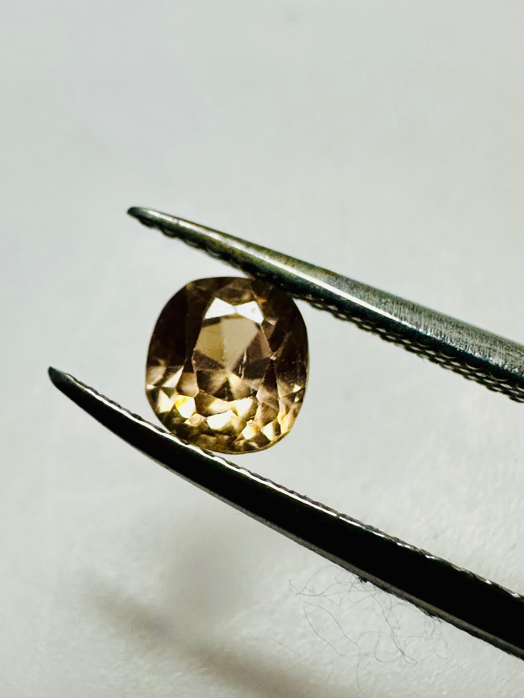 Yellow/Blush Zircon cushion 6mm x 5.4mm 1.16cts image 3