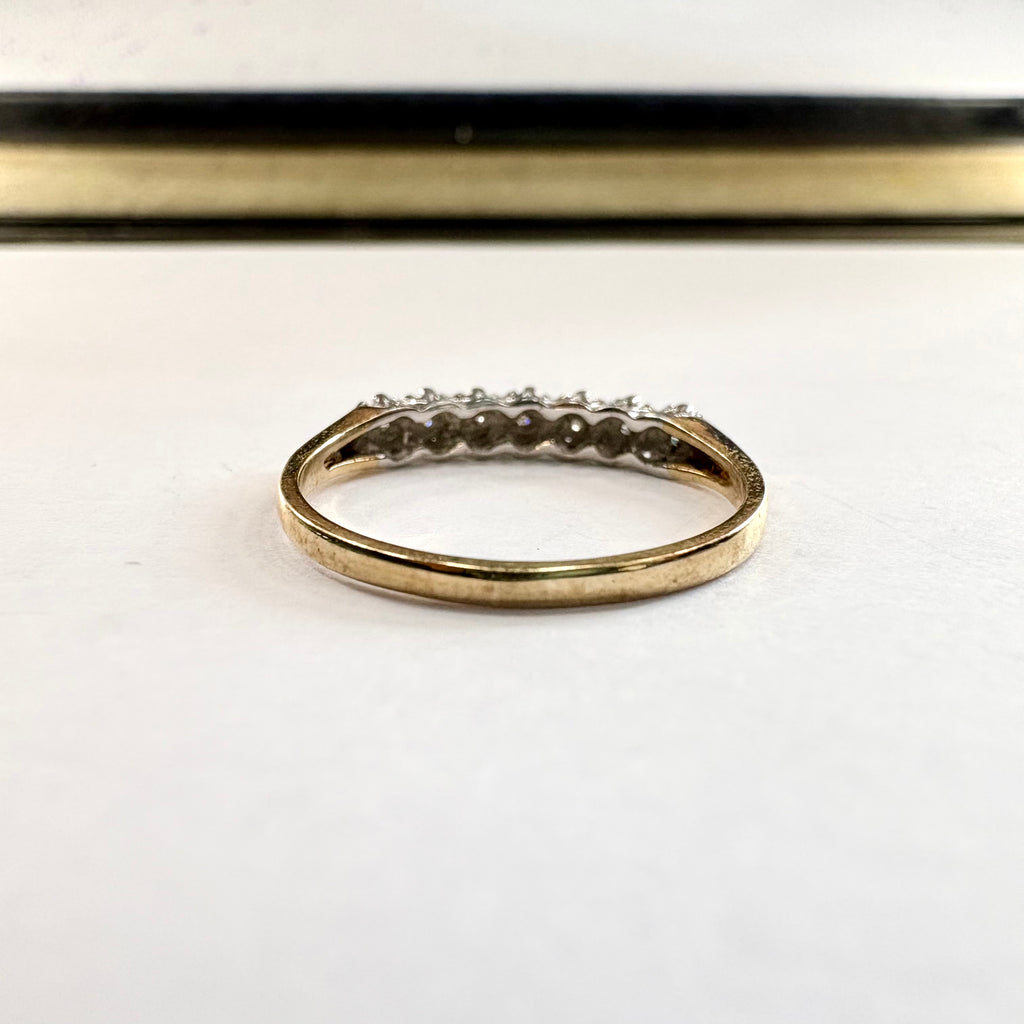 9ct yellow gold diamond Ring N image 2