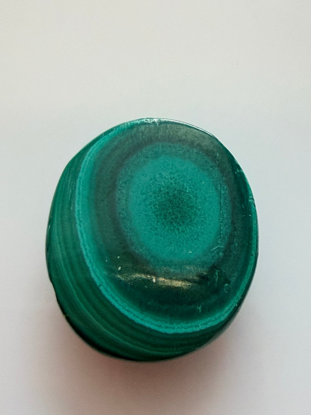 Malachite Bulls eye 17.4mmx15mm 15.46cts