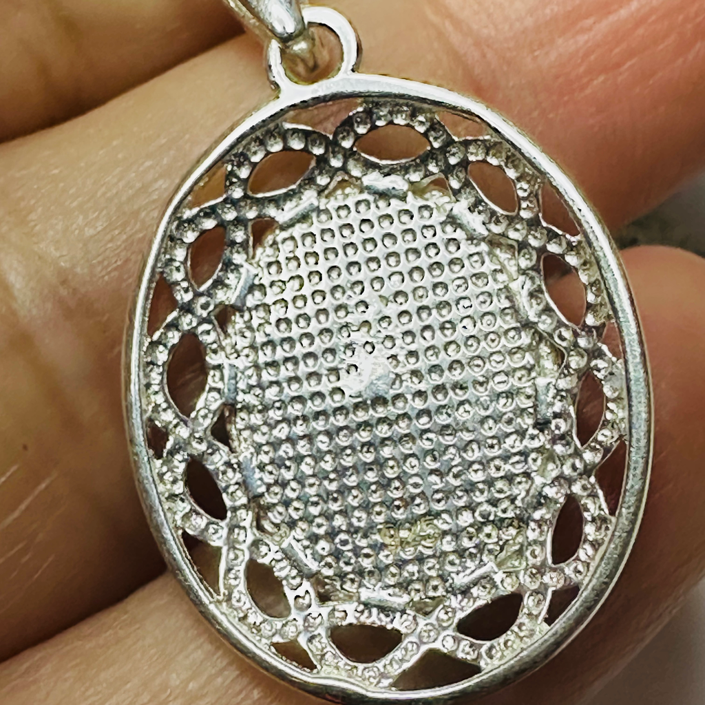 New  Labradorite 10x8 Sterling silver 18inch chain image 4