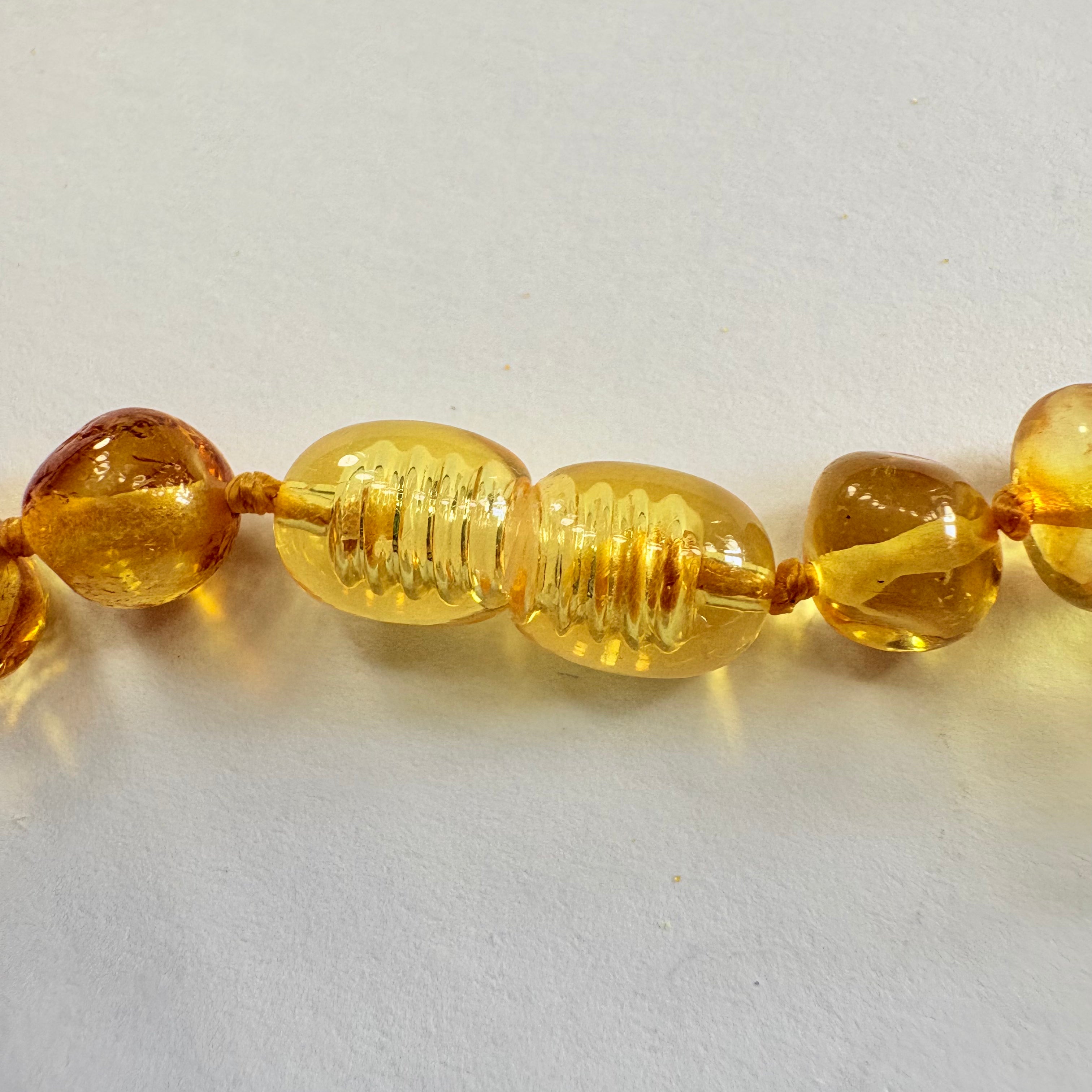New amber beaded Necklace 18inches  image 2