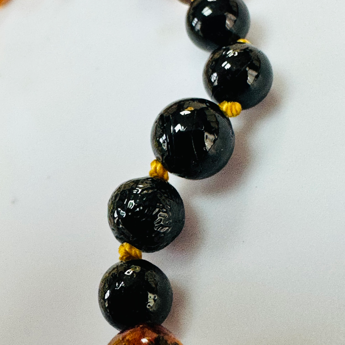 New Multi Coloured Amber Knotted bracelets 8 inch image 3