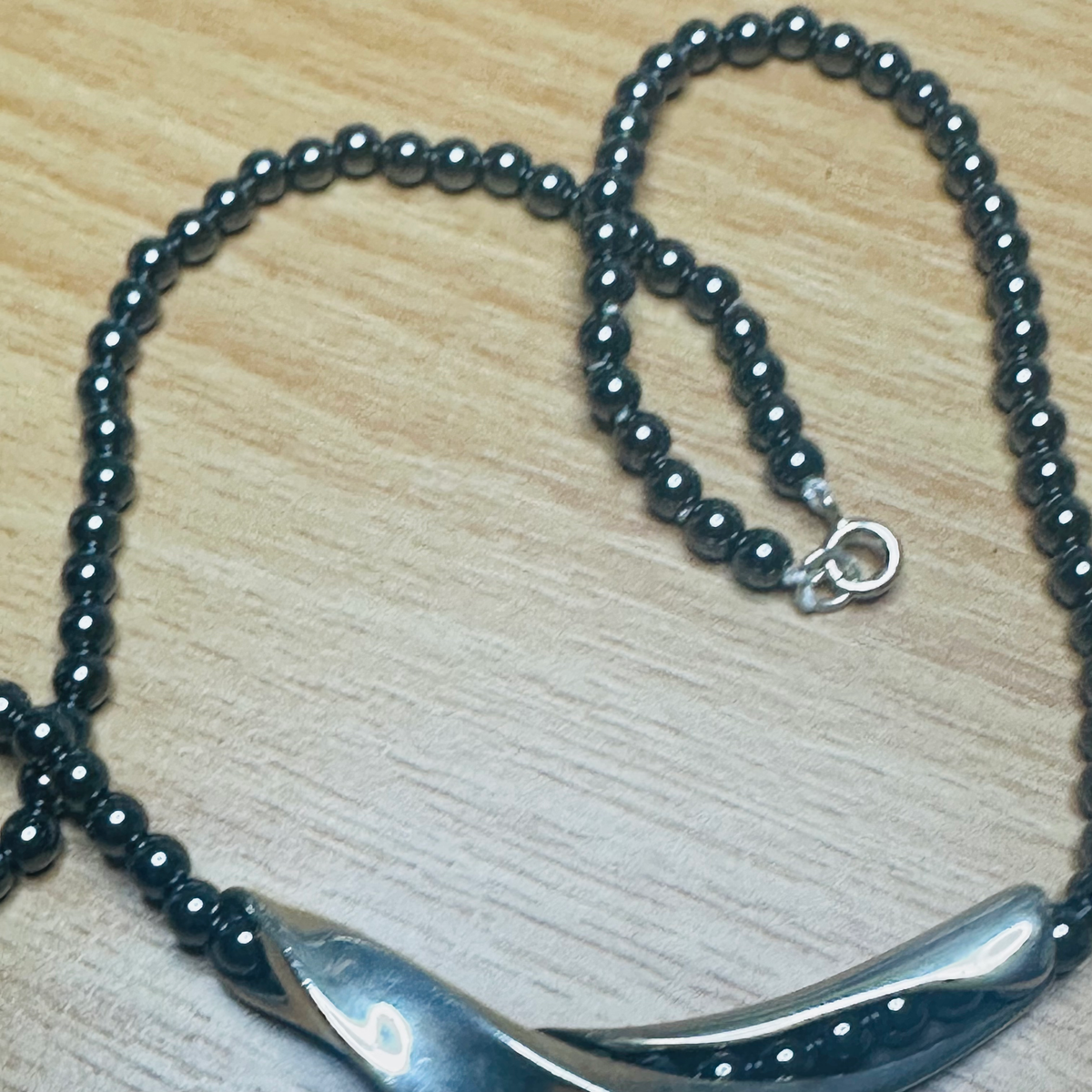 Georg Jenson GJ Denmark 925 wave Necklace 16inch image 8