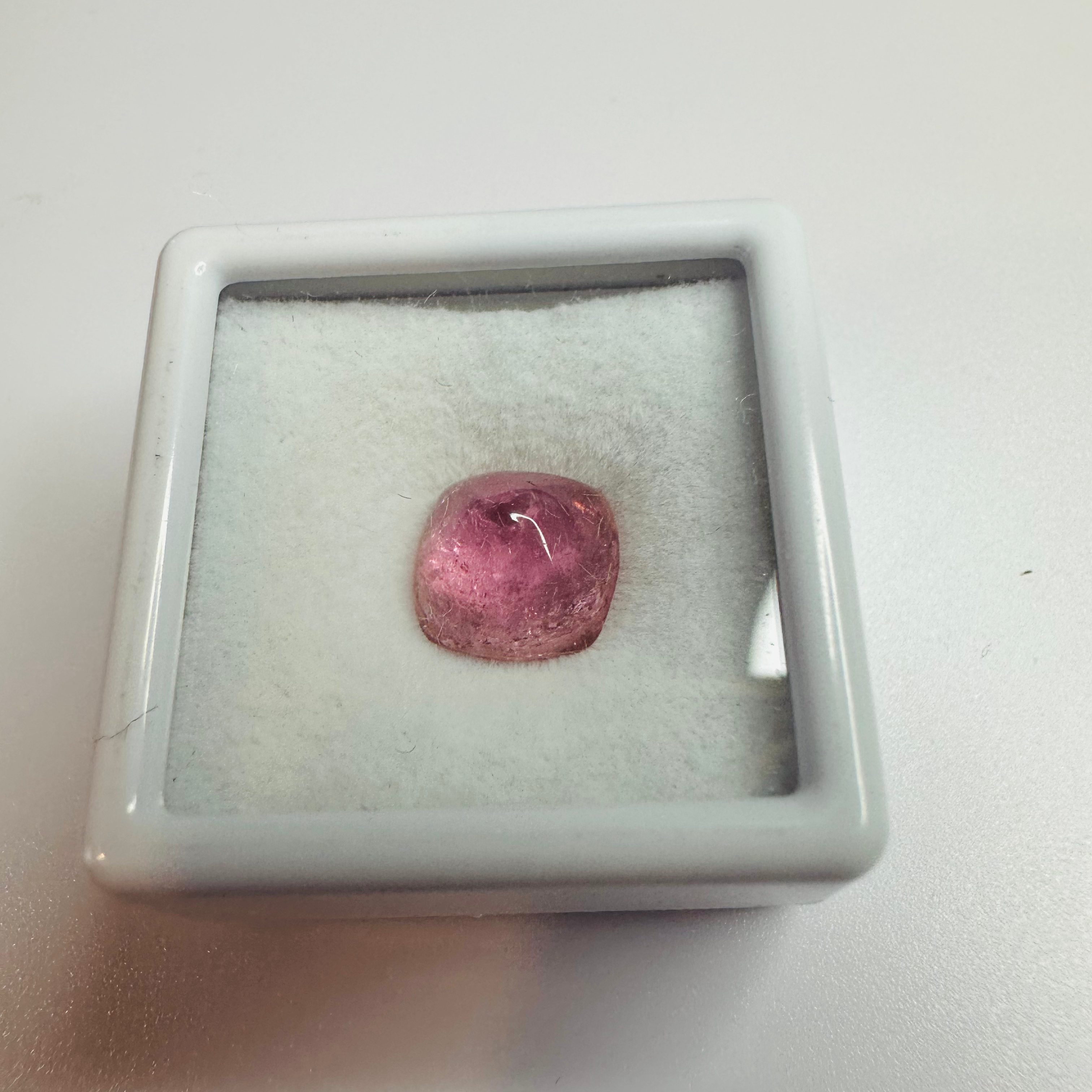 TOURMALINE PINK CUSHION CAB  9MM.X 9MM  4.07CTS image 4