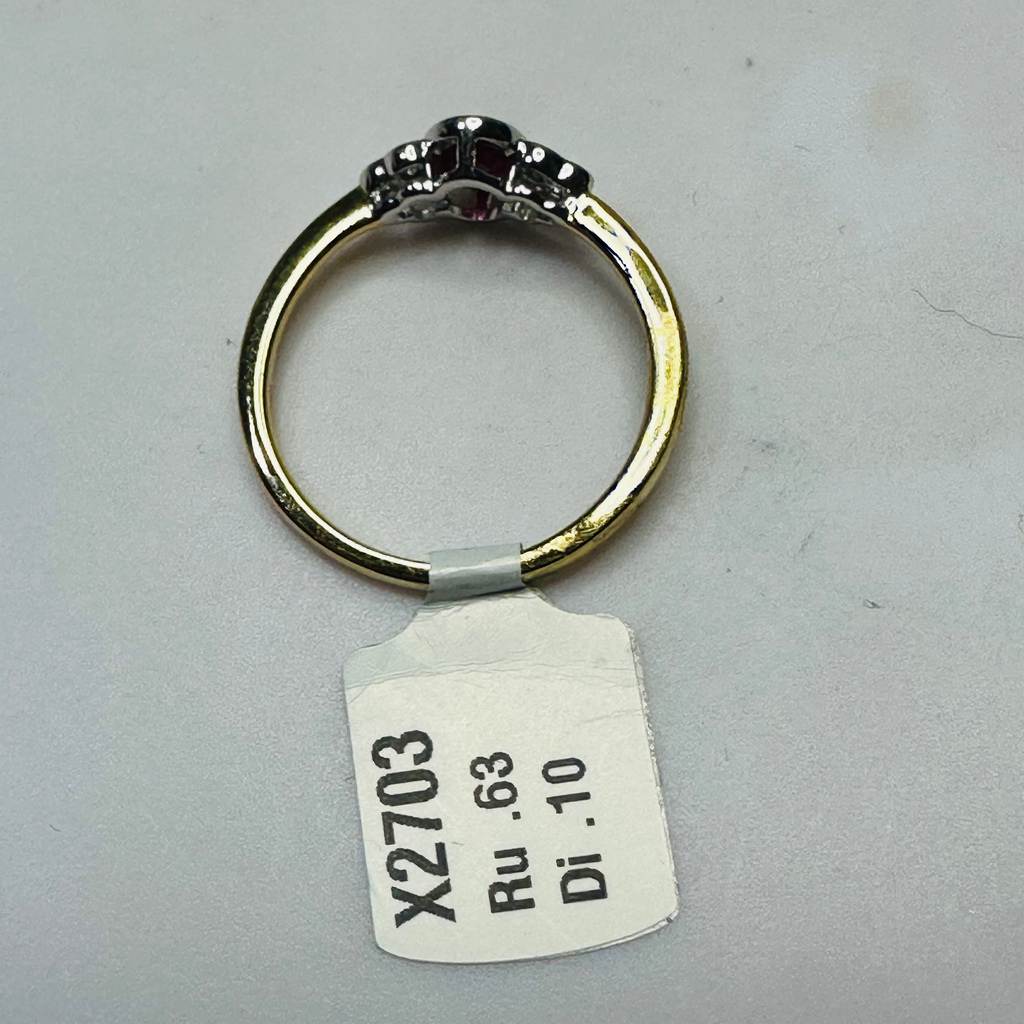 NEW 18ct Ruby and Diamond Ring Size N image 2