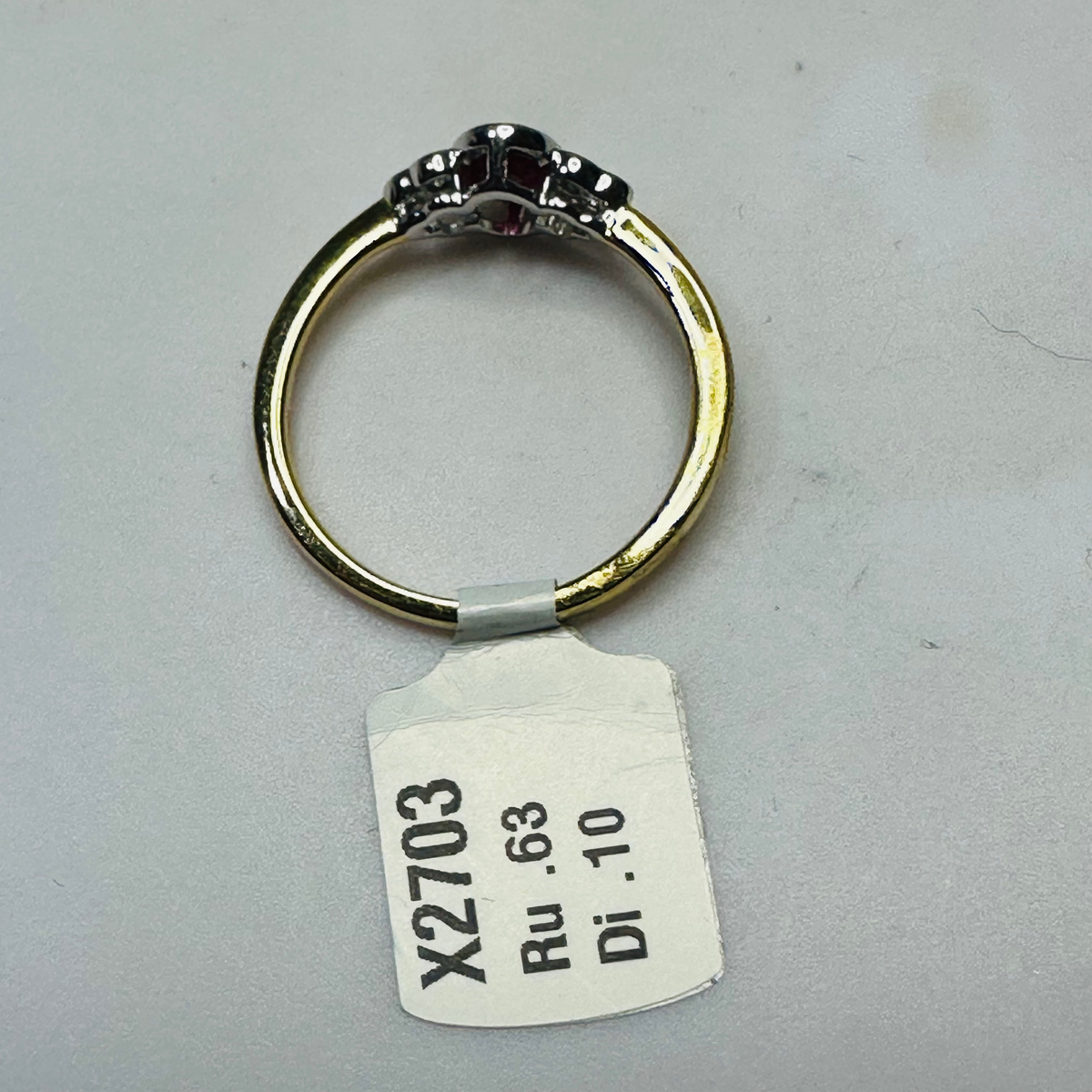 NEW 18ct Ruby and Diamond Ring Size N image 2