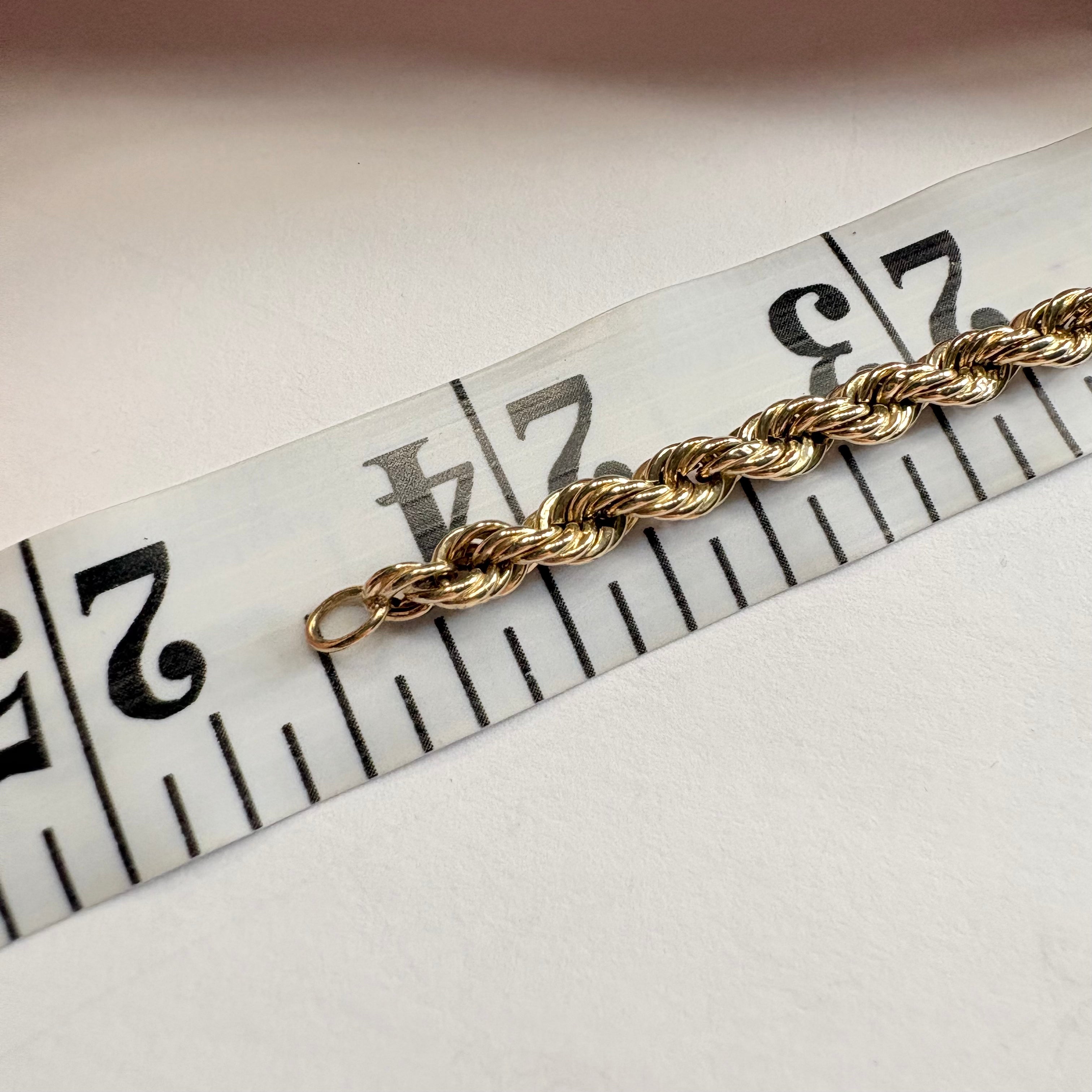 9ct Yellow gold Rope Chain 8.59g image 3