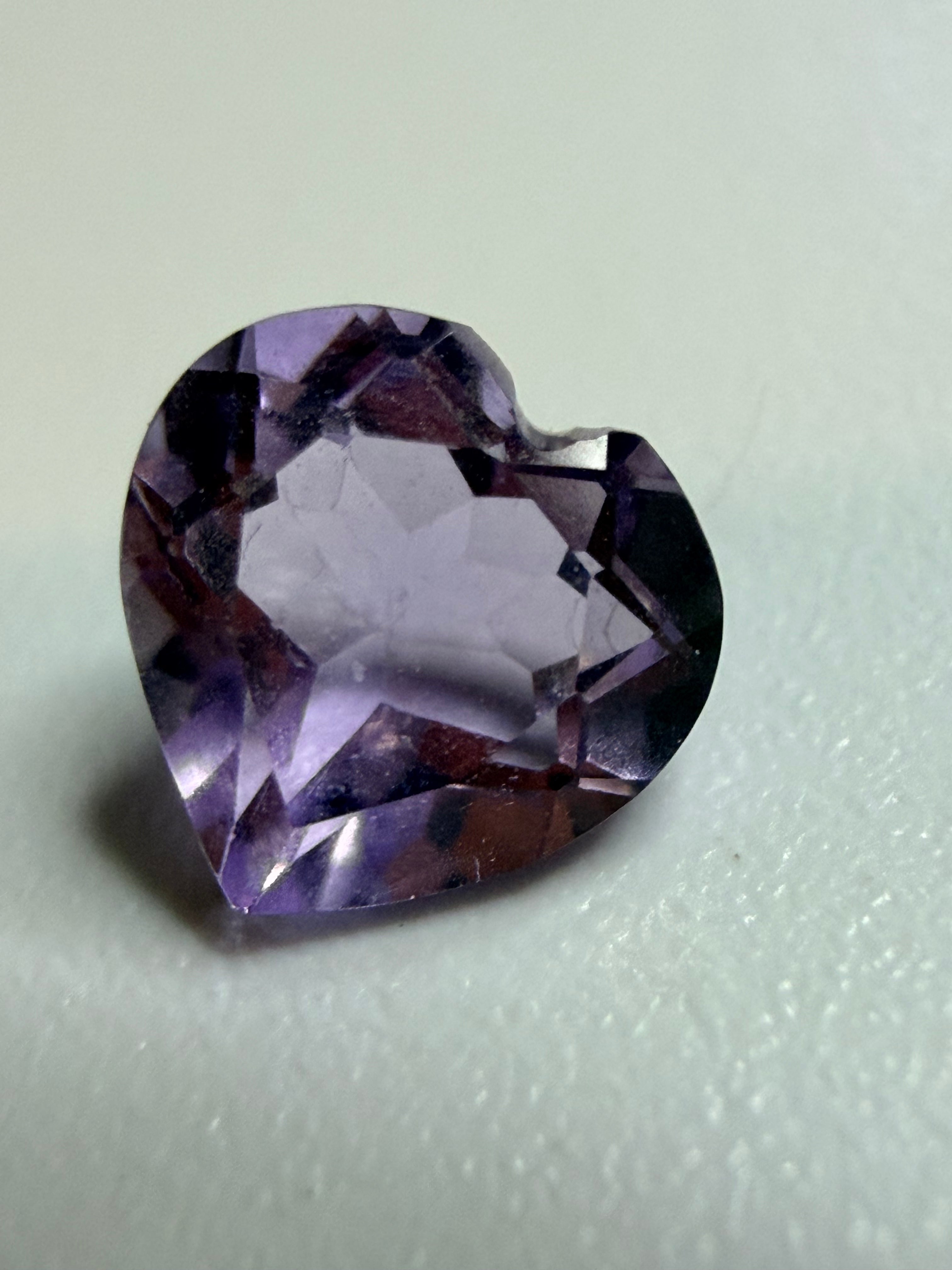 Natural Light Amethyst | Heart Cut | 5.5mm x 5.5mm | Loose Gemstone