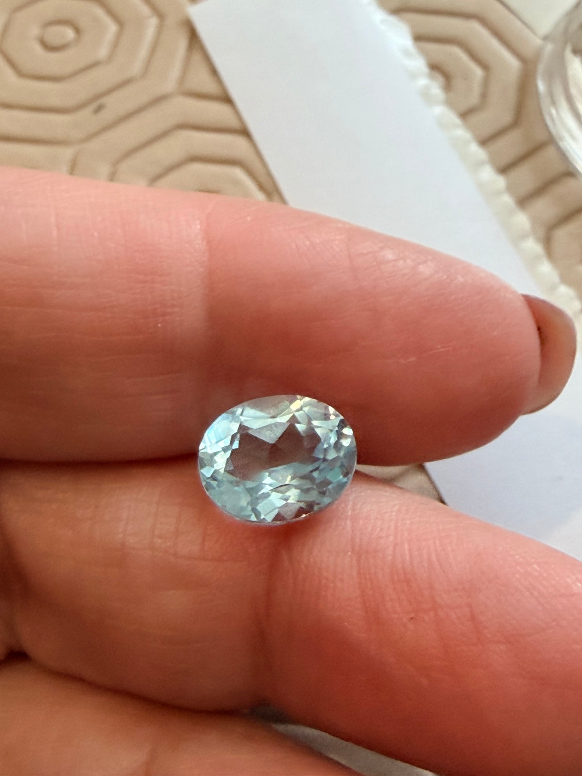 Topaz Sky Blue Brazil 9.9 × 8.1mm 3.68ct