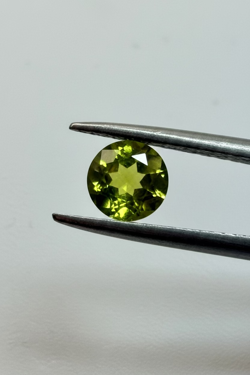 Natural Peridot Round 5mm 0.68cts