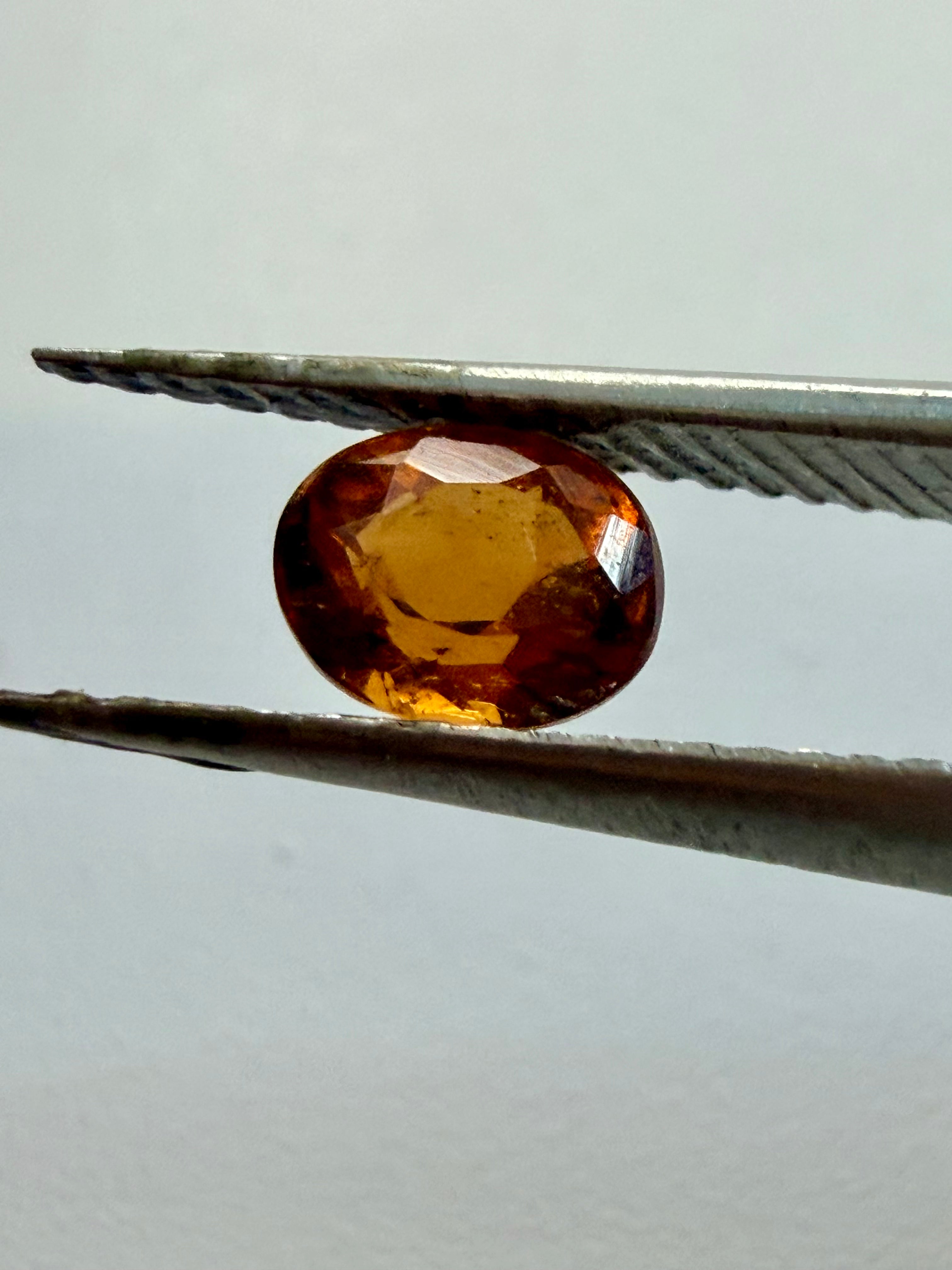 Natural Garnet Hessonite Oval 5x4.5mm 0.57cts