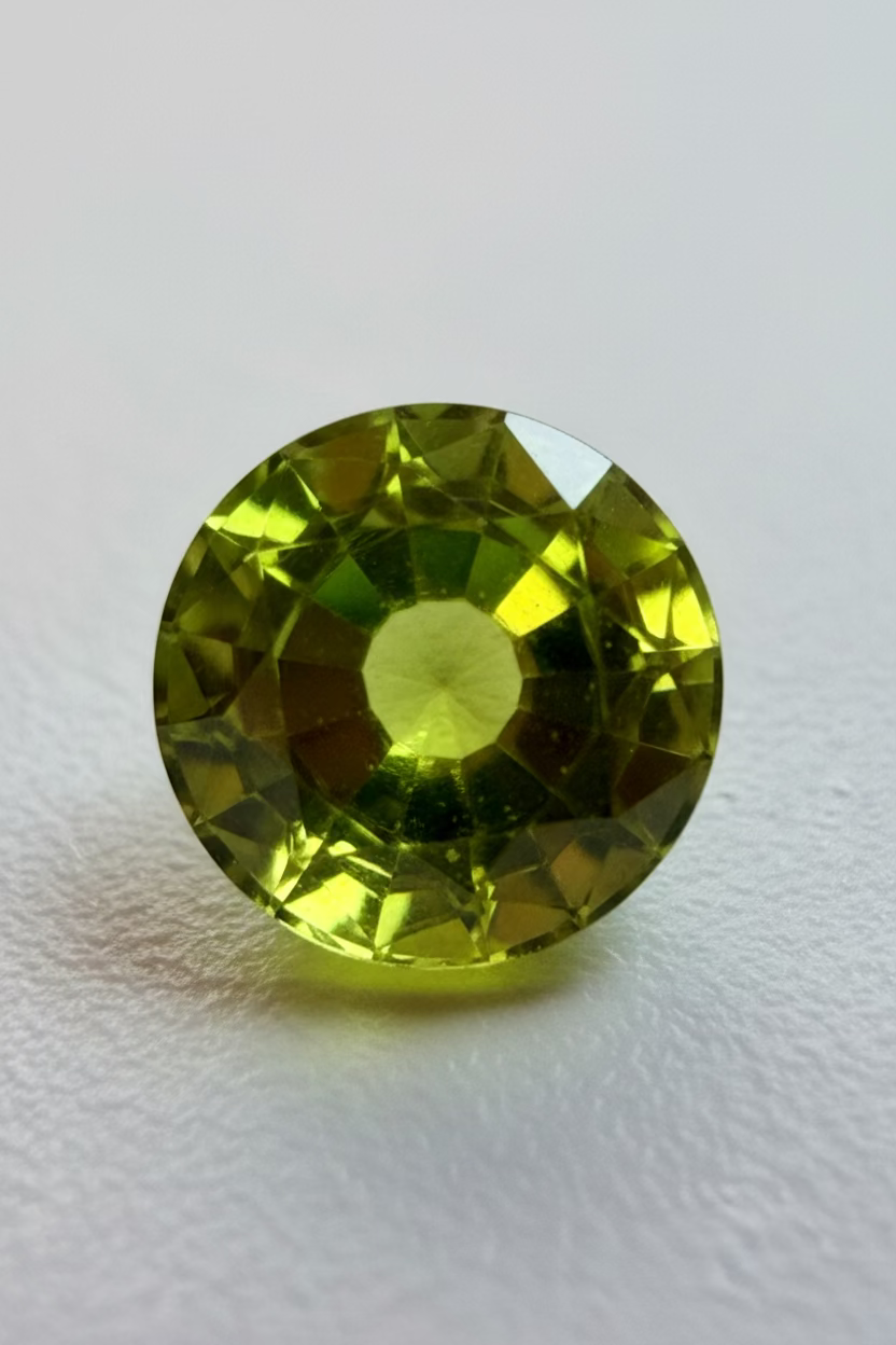 peridot round 5.9mm 1.20cts