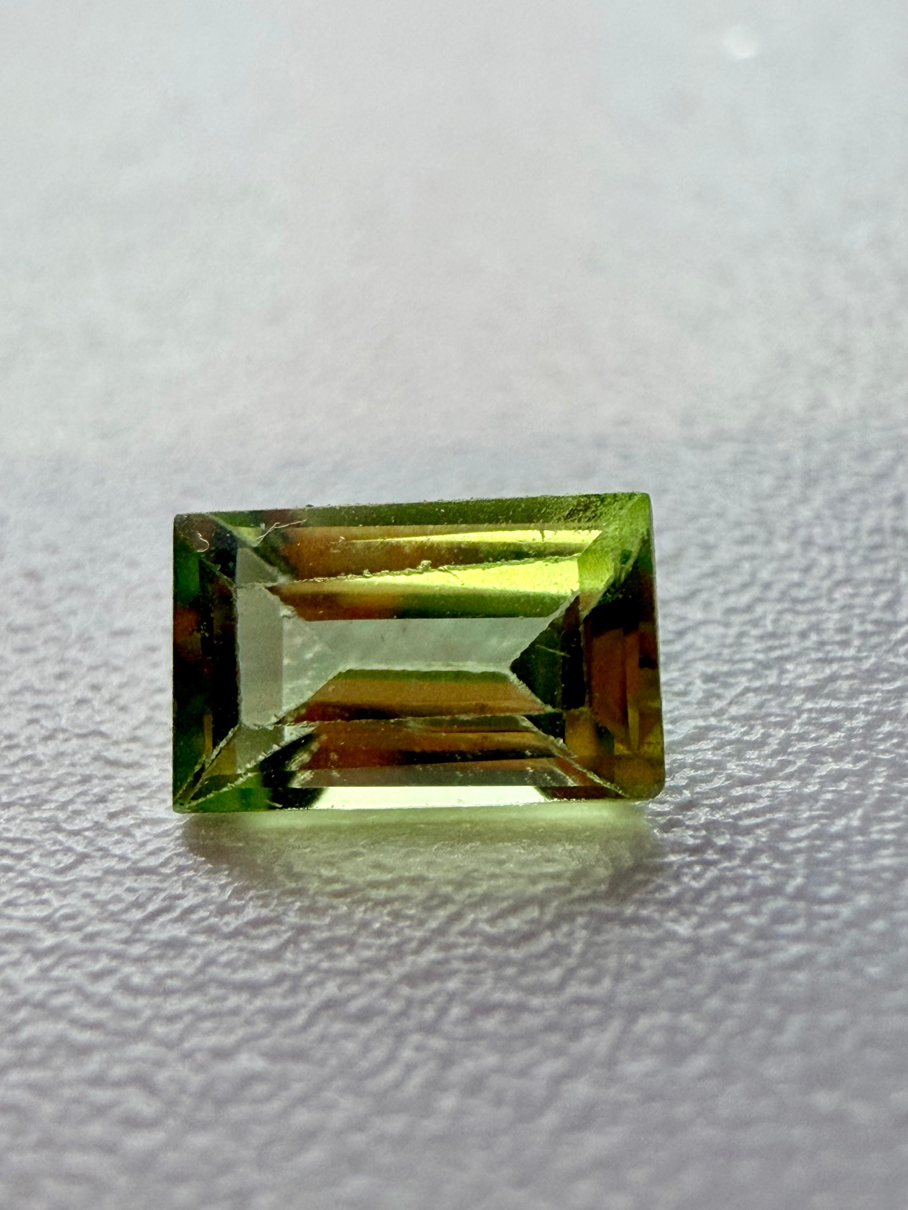 Natural Peridot Baguette Cut Loose Gemstone | 3x3.2mm | 0.32ct