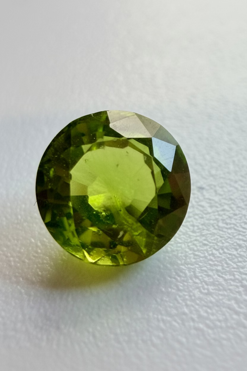 Natural Peridot Round 6.2mm 1.24cts