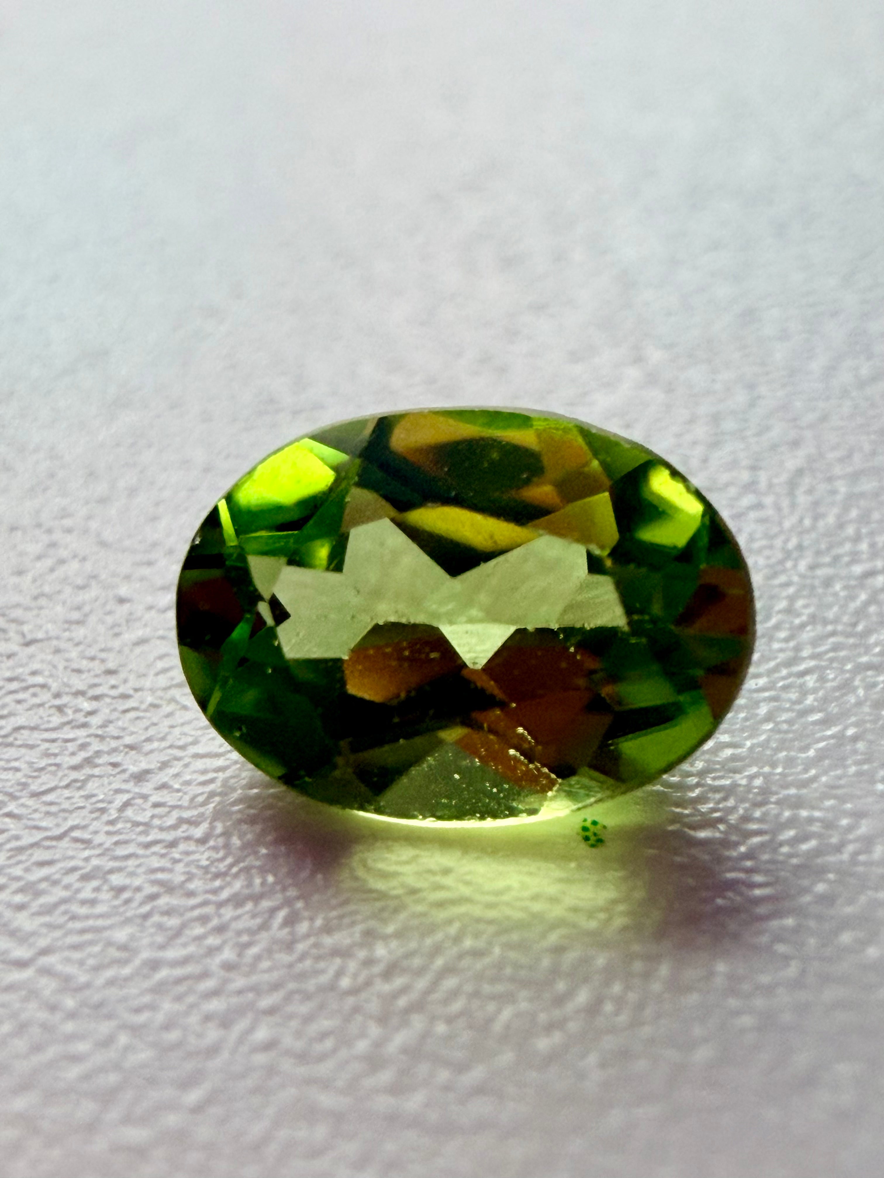 Natural Peridot Oval Cut Loose Gemstone | 7.3x5mm | 0.92ct