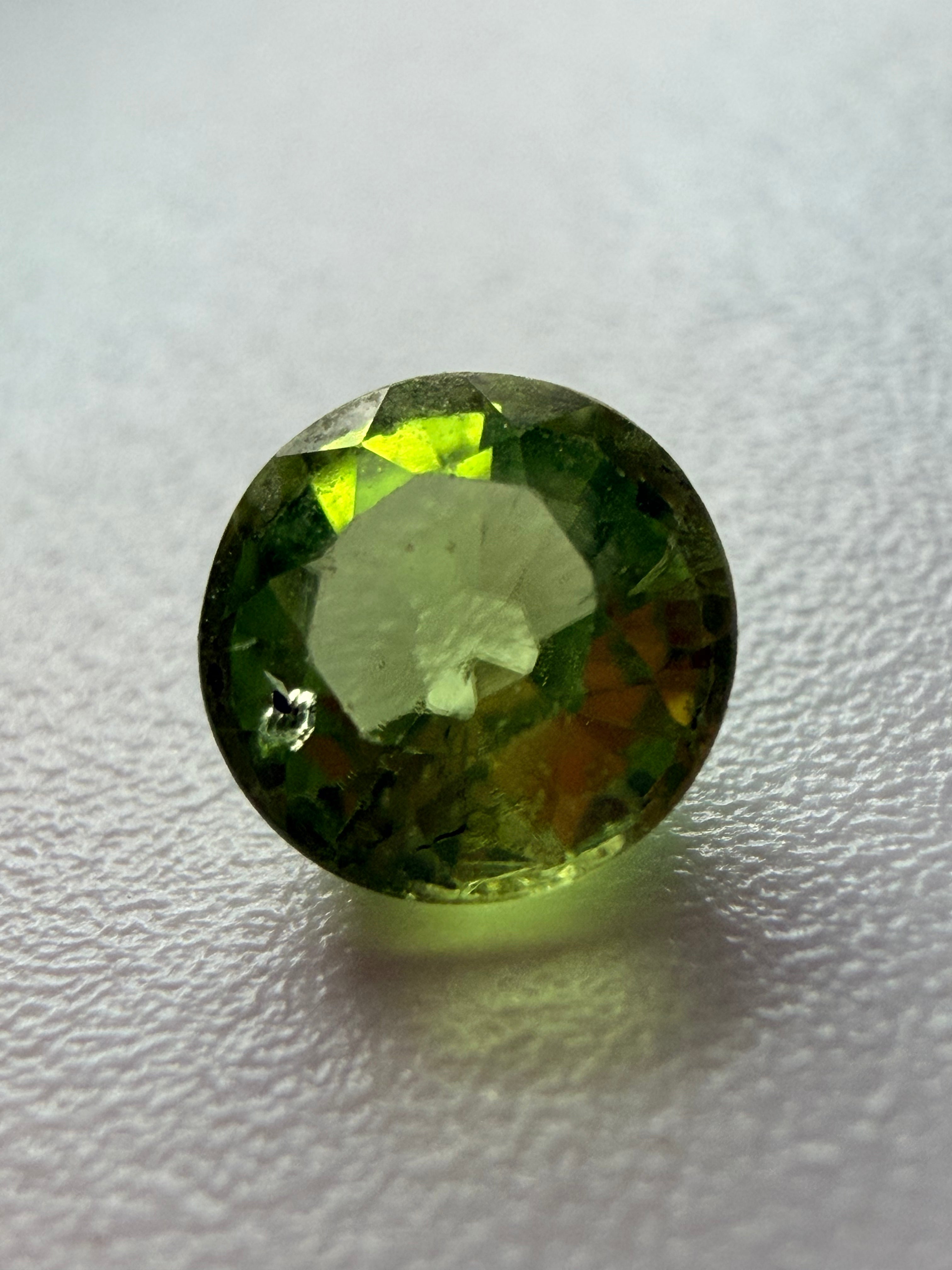 Natural Peridot Round Brilliant Cut Loose Gemstone | 5mm | 0.68ct