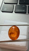 Mandarin Spessartite Garnet Oval Cabochon 12.2mm × 9.8mm 8.49cts