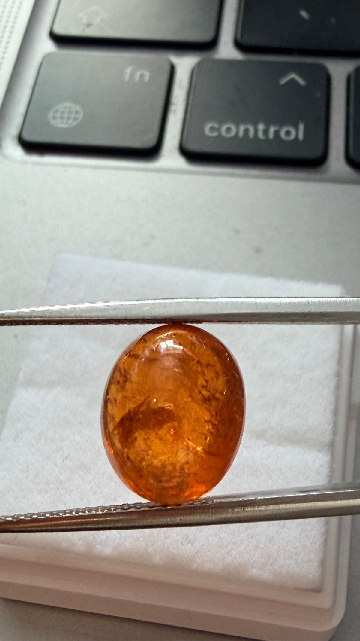 Mandarin Spessartite Garnet Oval Cabochon 12.2mm × 9.8mm 8.49cts