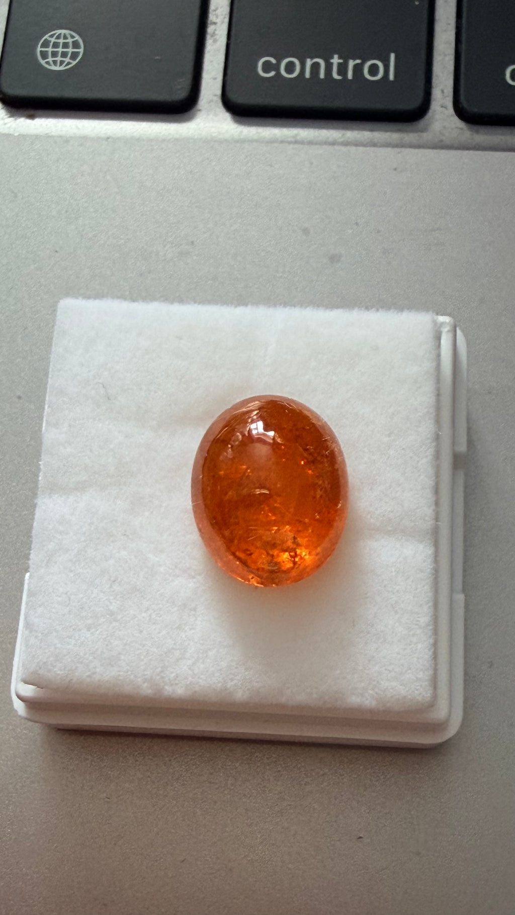 Mandarin Spessartite Garnet Oval Cabochon 12.2mm × 9.8mm 8.49cts