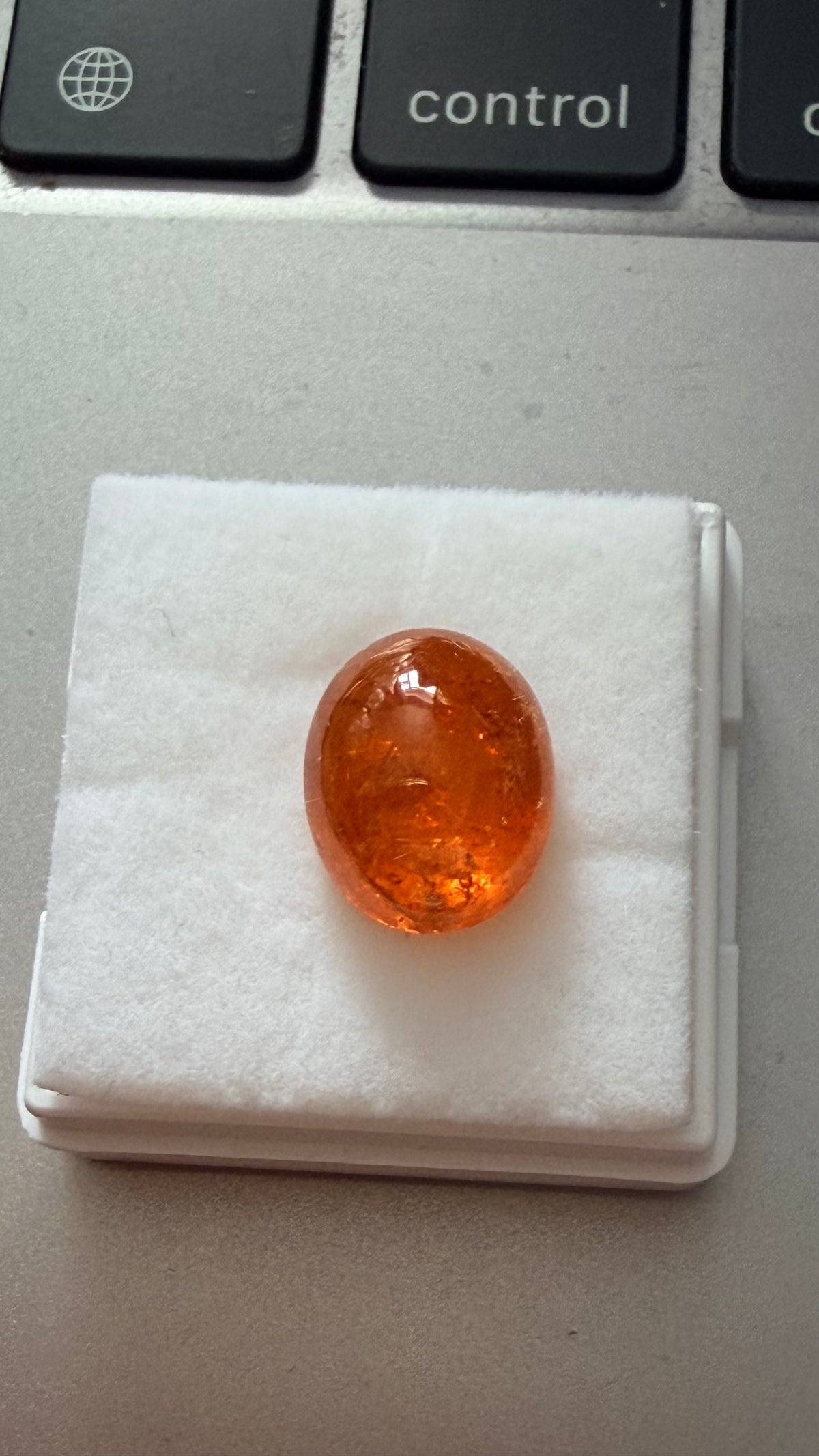 Mandarin Spessartite Garnet Oval Cabochon 12.2mm × 9.8mm 8.49cts