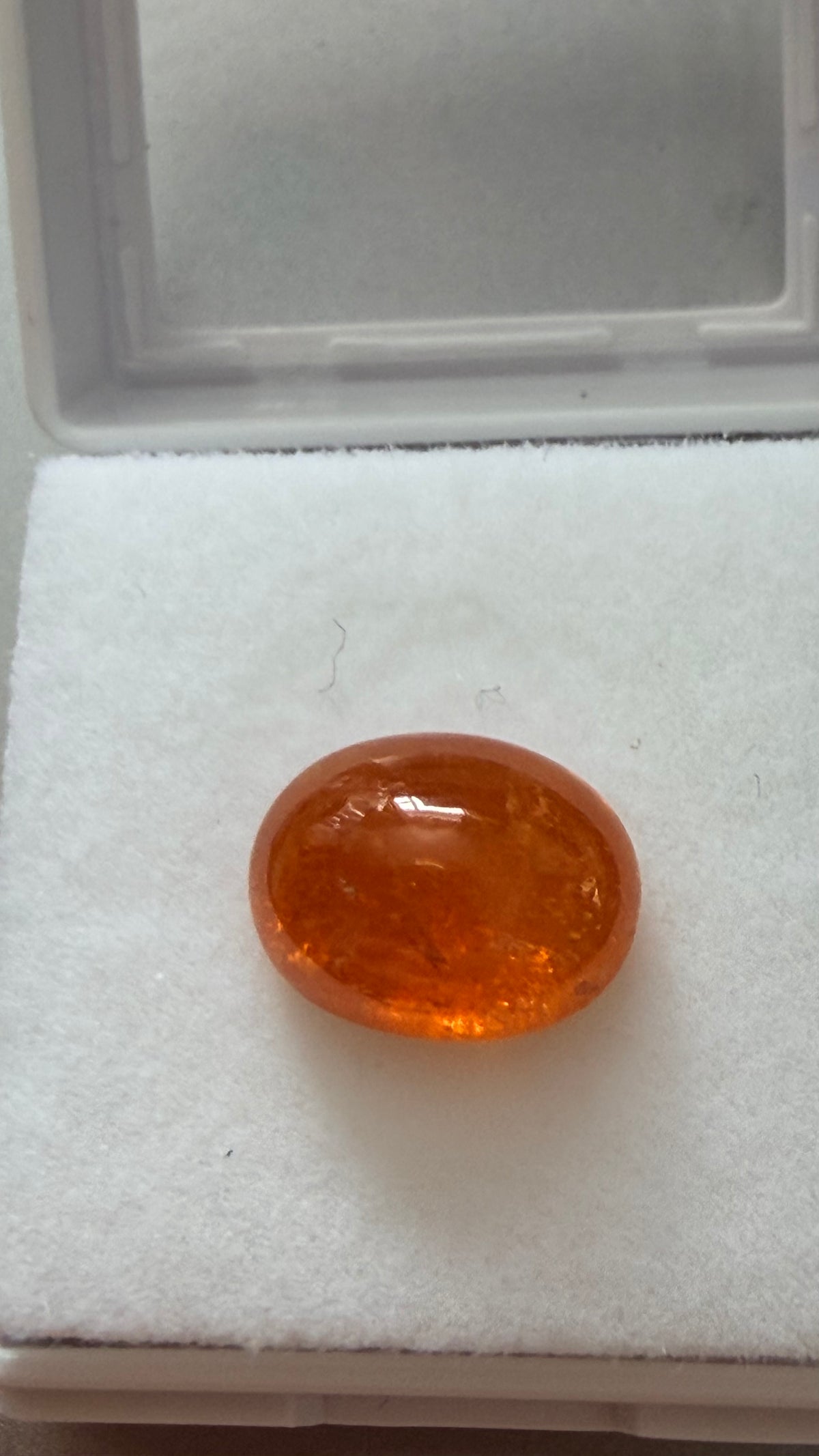 Mandarin Spessartite Garnet Oval Cabochon 10.8mm × 8.4mm 5.37cts