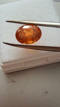 Mandarin Spessartite Garnet Faceted Oval 9.3mm × 7.2mm 2.75cts