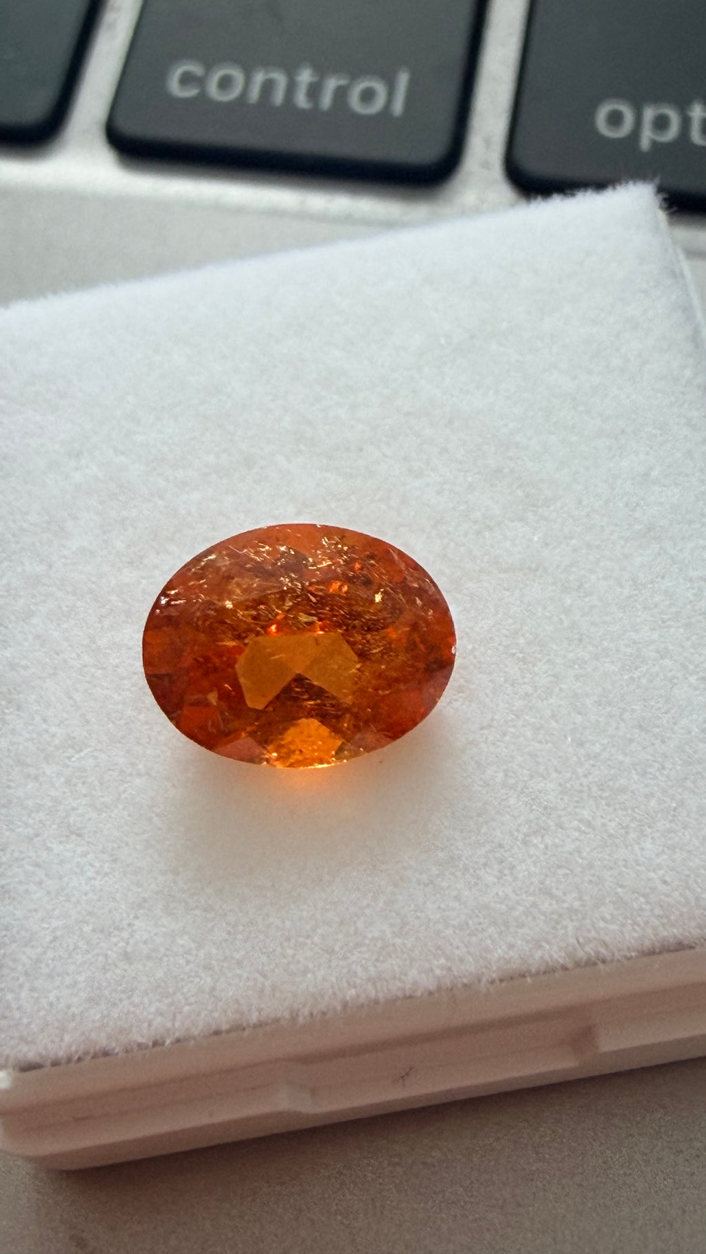 Mandarin Spessartite Garnet Faceted Oval 9.3mm × 7.2mm 2.75cts