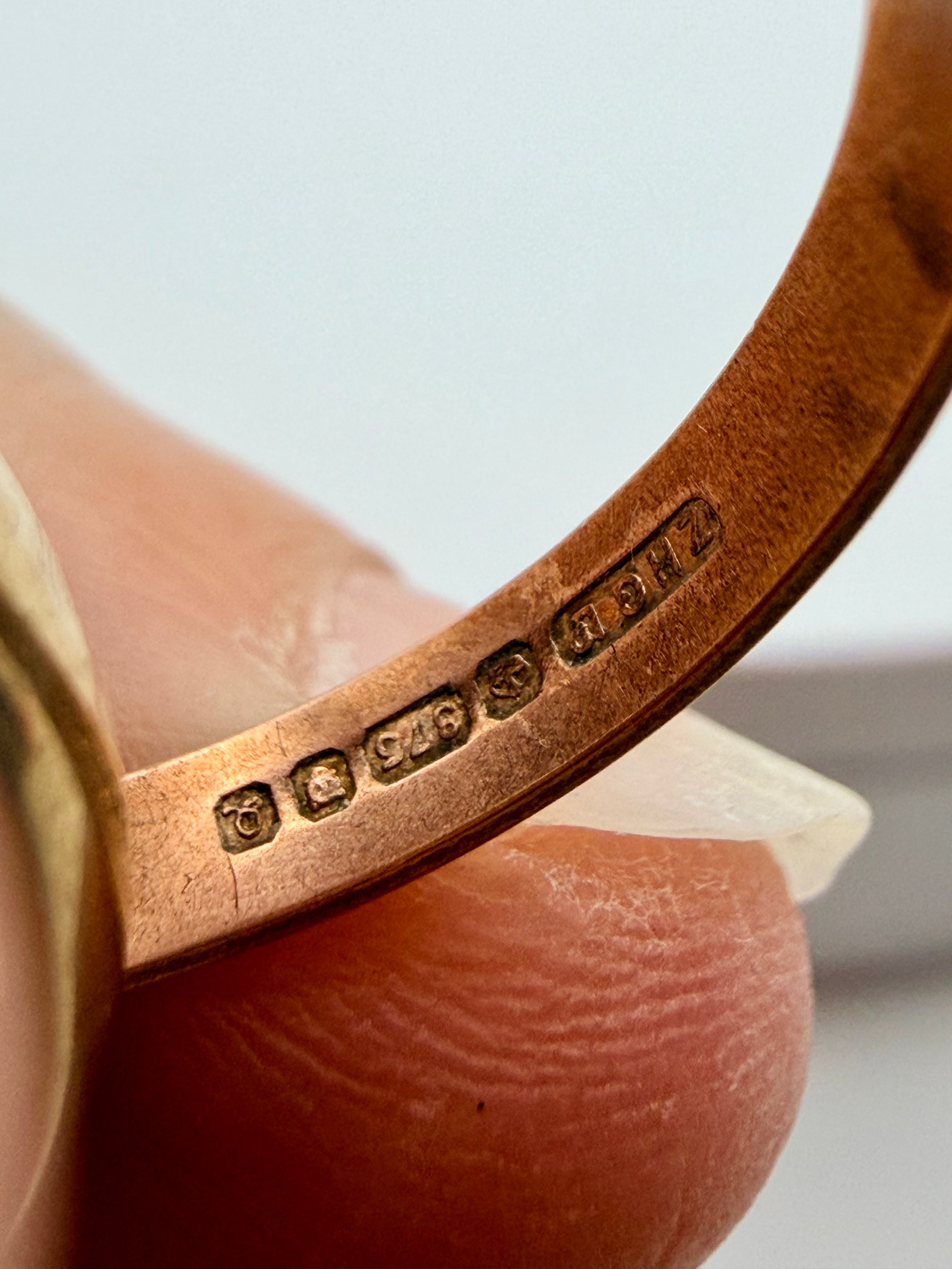 Triple gold ring Russian Styles 9ct Size O