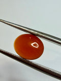 Natural Carnelian | Oval Cabochon | 9mm x 7mm | Loose Gemstone