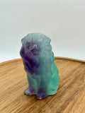 Natural Fluorite Carved Lion | 8cm | Colour Banded Specimen
