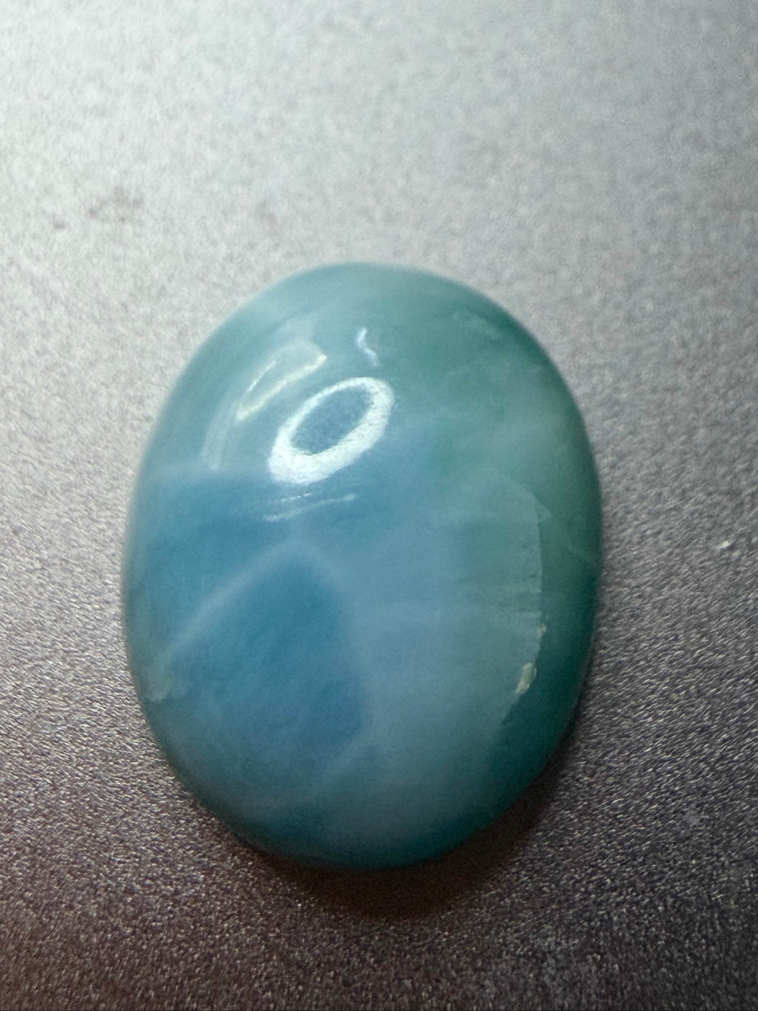 Natural Larimar Oval Cabochon 12mm x 10mm 6.02cts