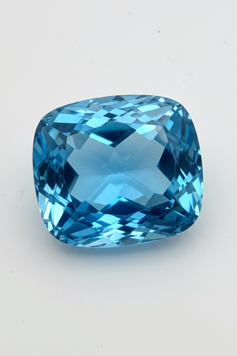 Natural Swiss Blue Topaz Oval 24mm x 21mm 63.48cts – Exceptional Size