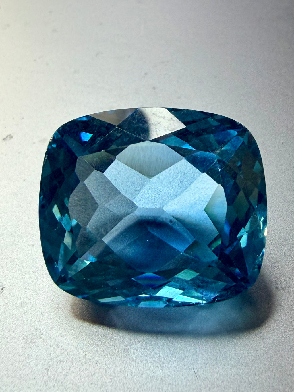Natural Swiss Blue Topaz Oval 24mm x 21mm 63.48cts – Exceptional Size