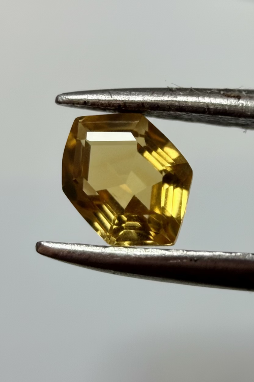Natural Citrine Hexagon 6x4mm