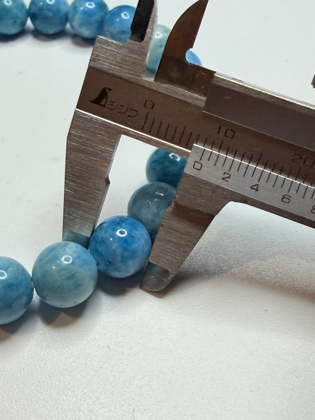 Sky Blue Larimar Beaded Bracelet | 8mm Beads