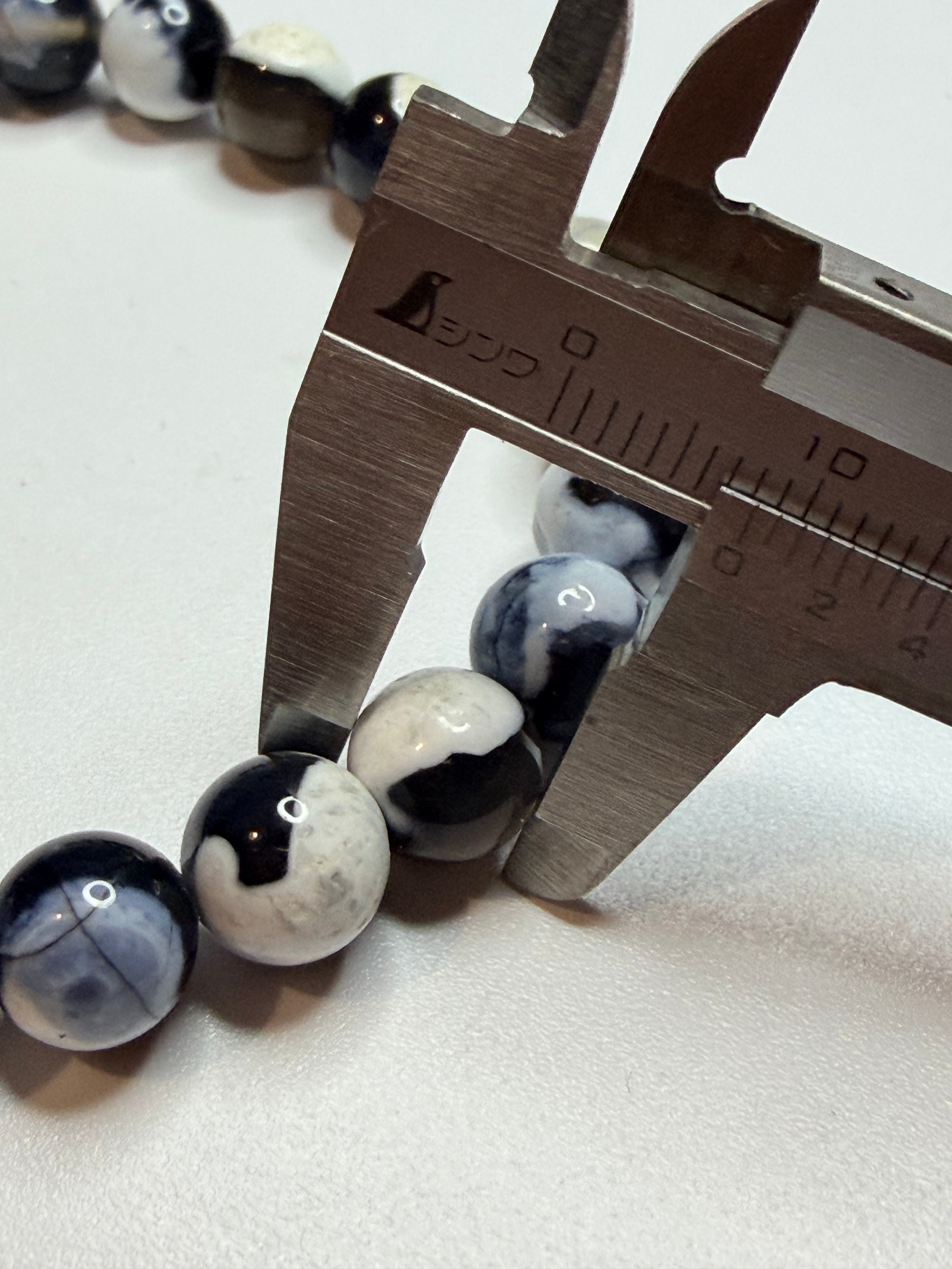 Orca Agate Beaded Bracelet | 8mm Beads