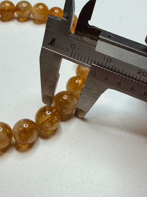 Citrine Beaded Bracelet | 8mm Beads