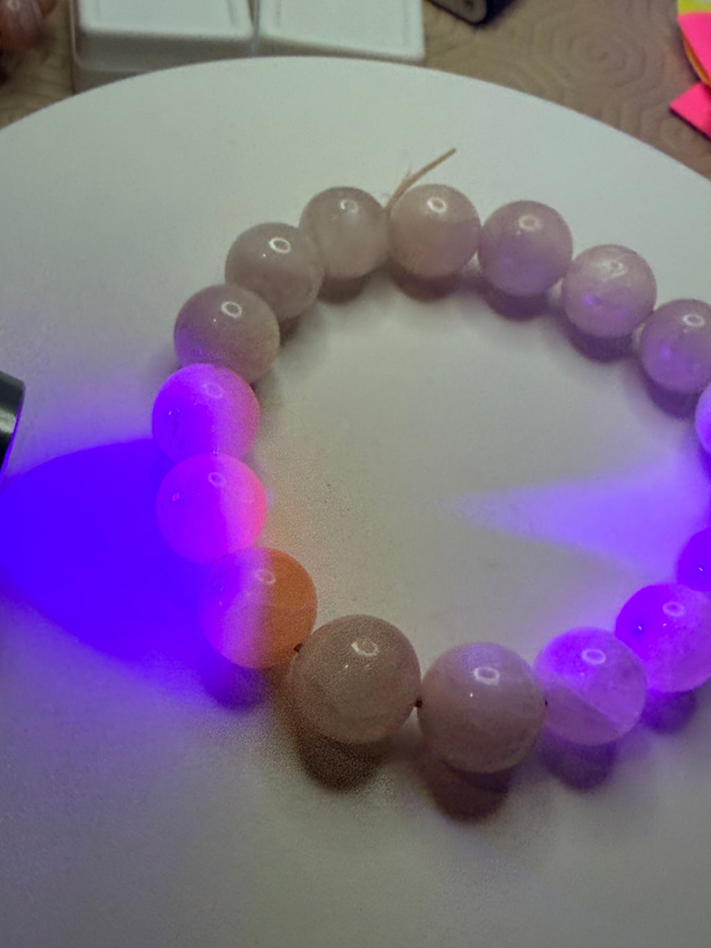 Pink Kunzite Beaded Bracelet | 12mm Beads