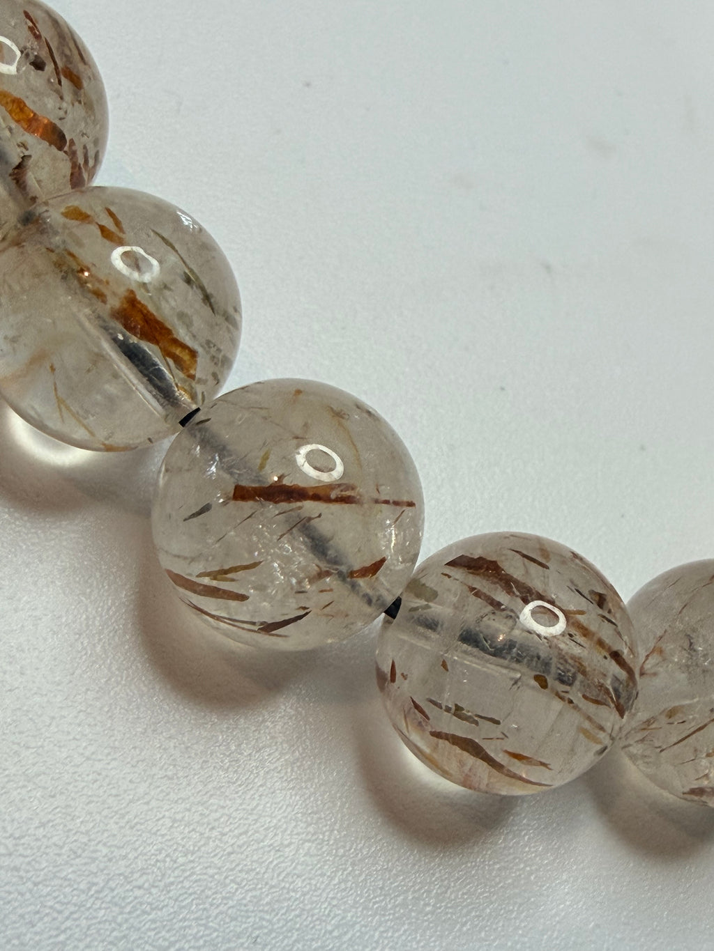 Rutilated Quartz Beaded Bracelet | 10mm Beads