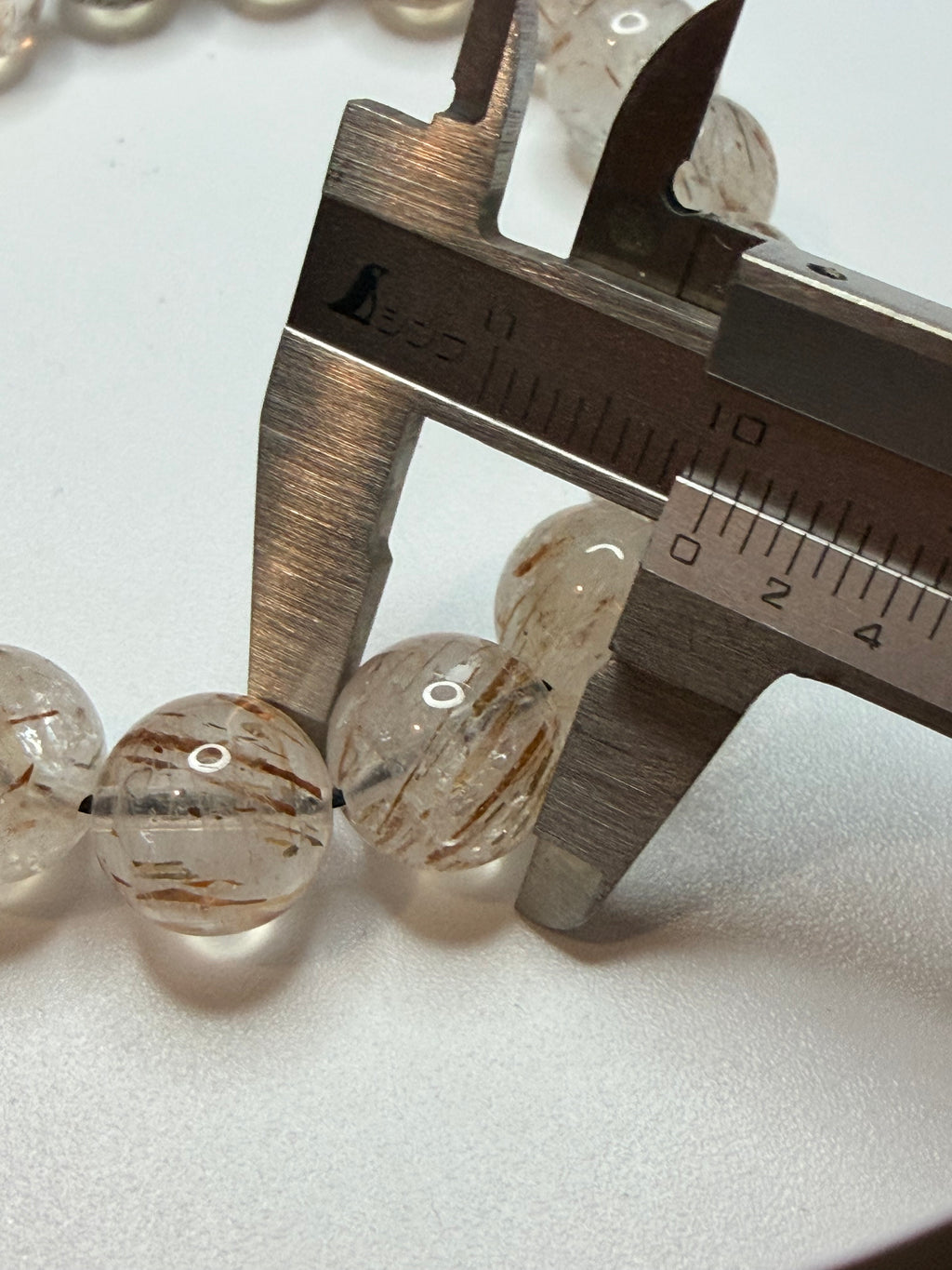 Rutilated Quartz Beaded Bracelet | 10mm Beads