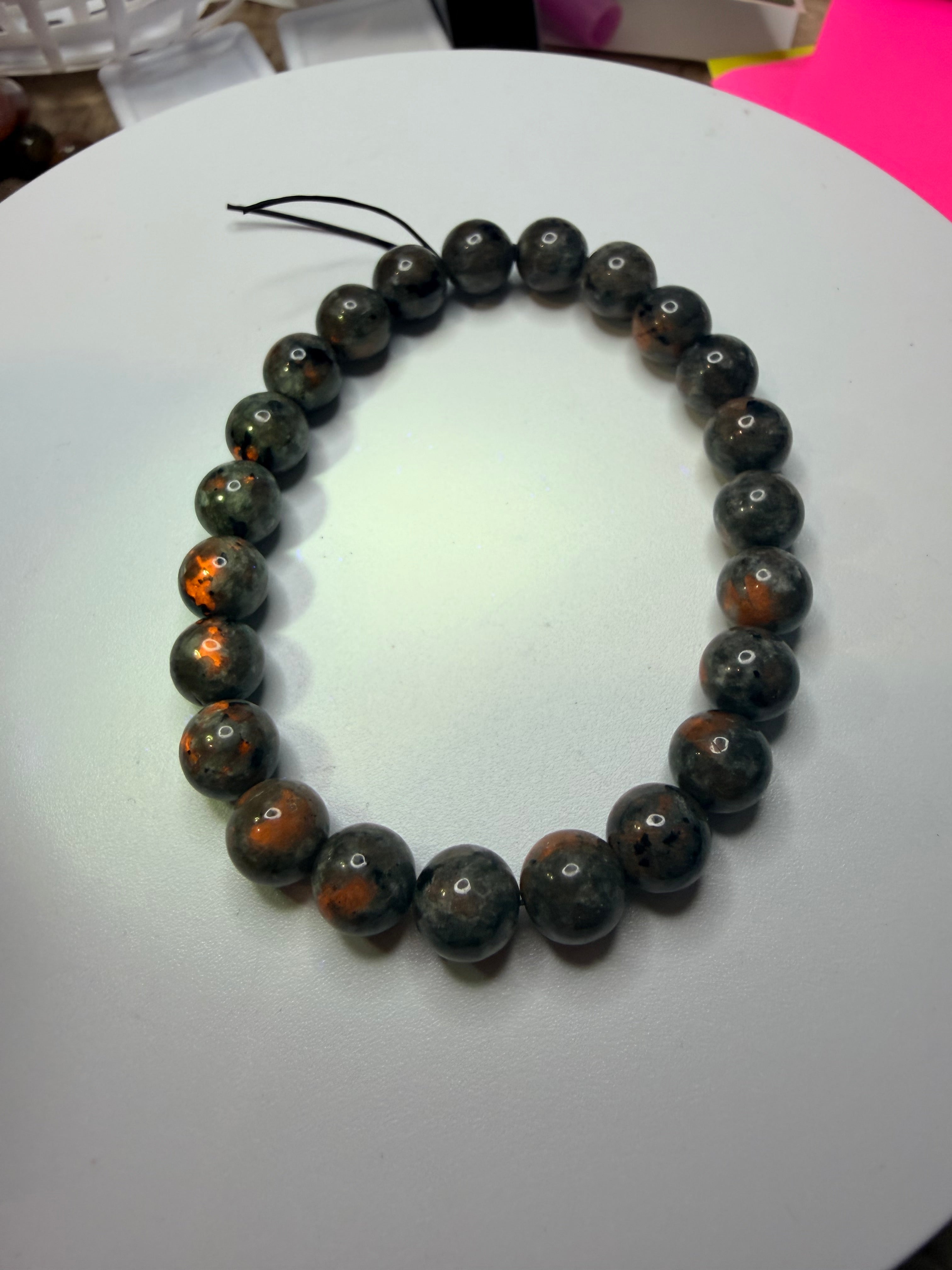 Yooperlite Beaded Bracelet | 8mm Beads | UV Reactive